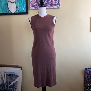 Soft burgundy striped dress